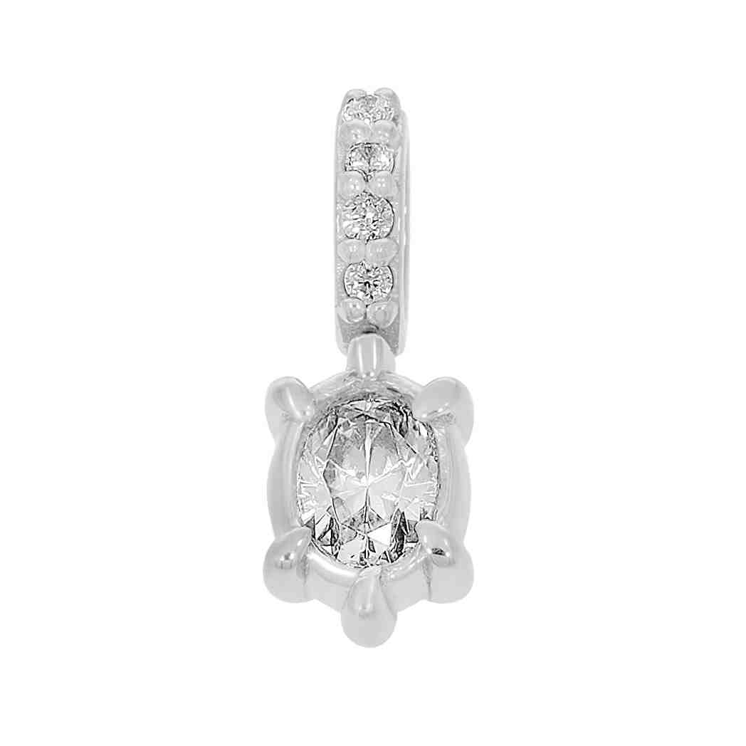 Oval Shape Diamond Pendant PD31861A 4X3